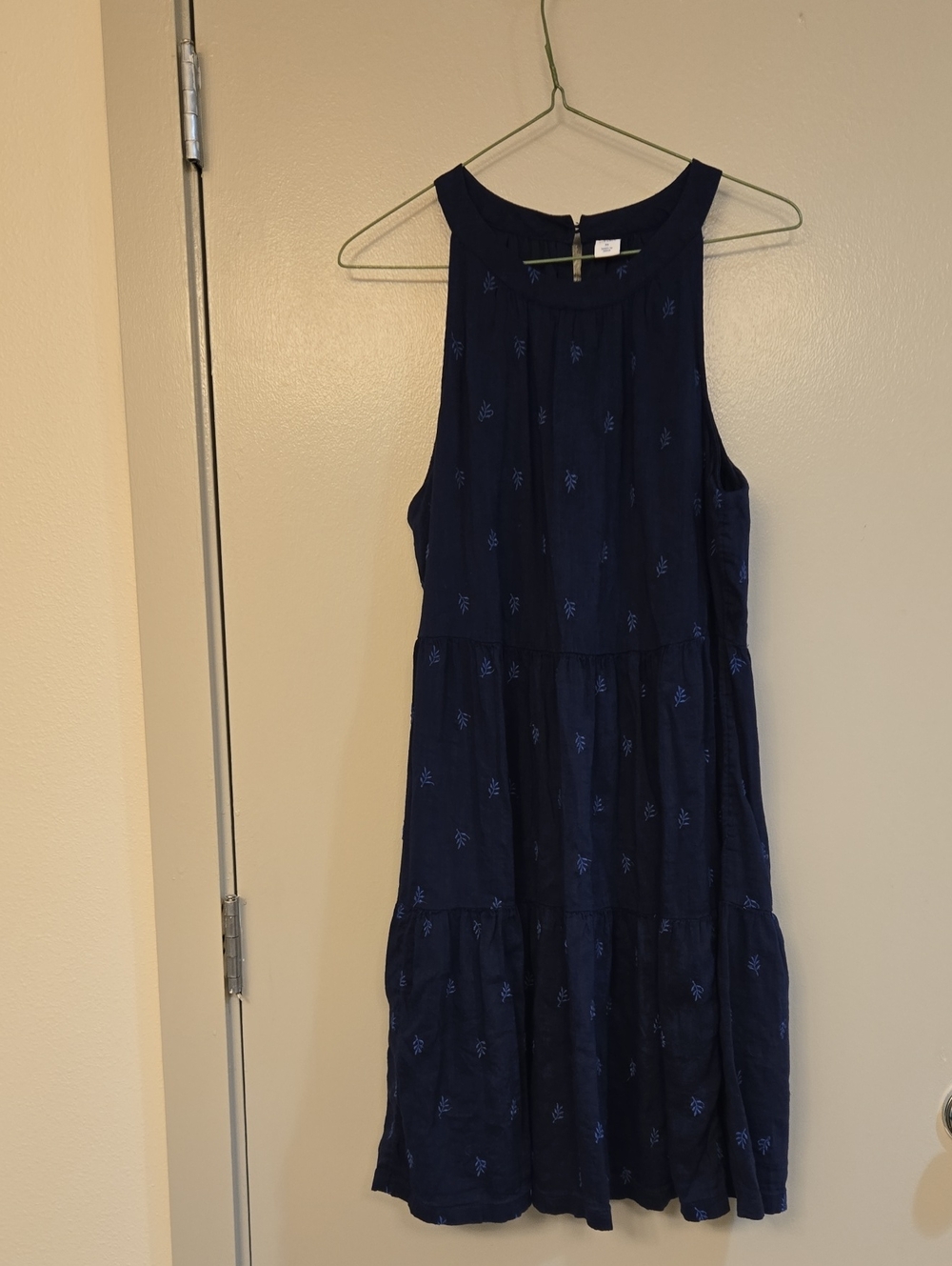 Old Navy Navy Blue Sleeveless Tiered Sundress